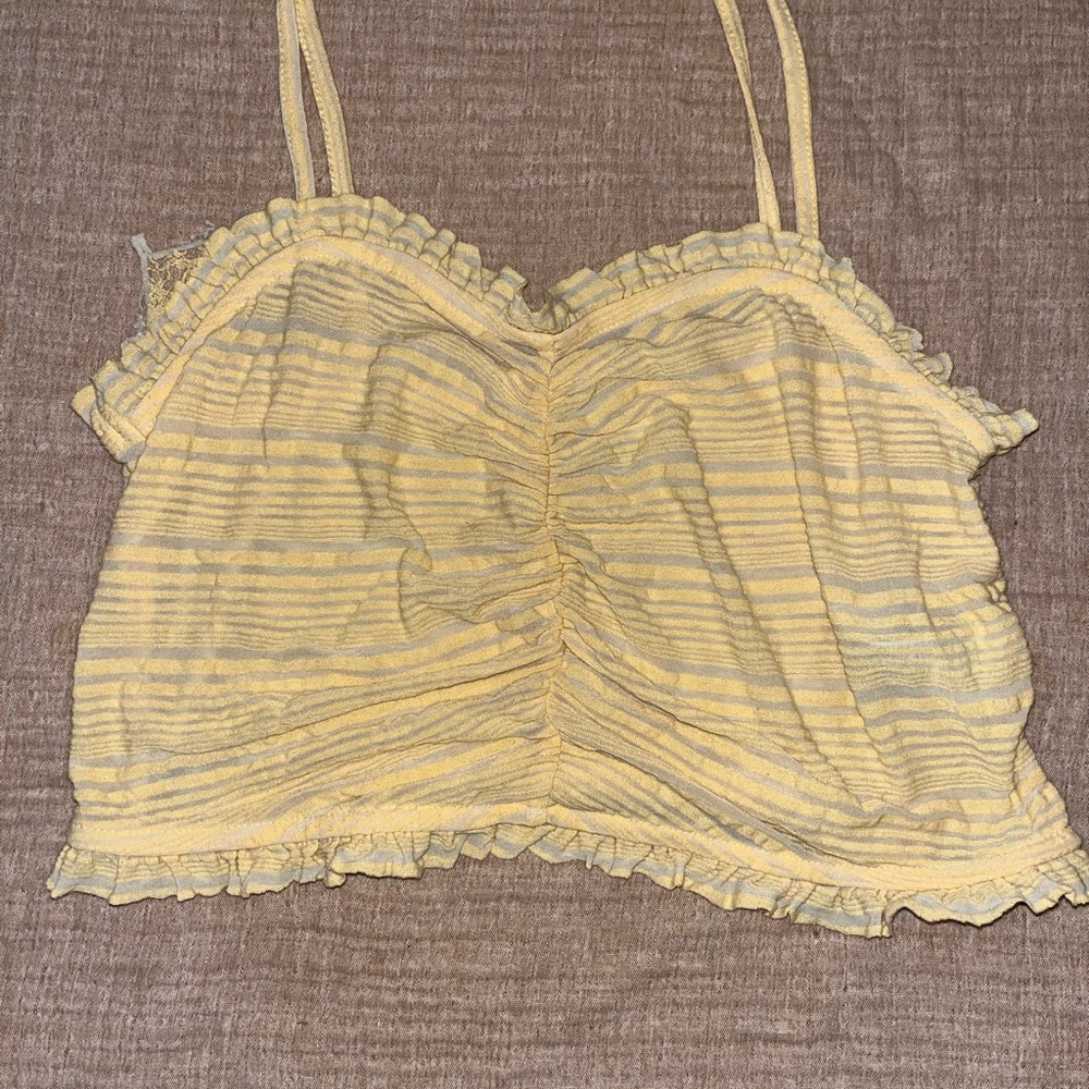Urban Outfitters Yellow Striped Top